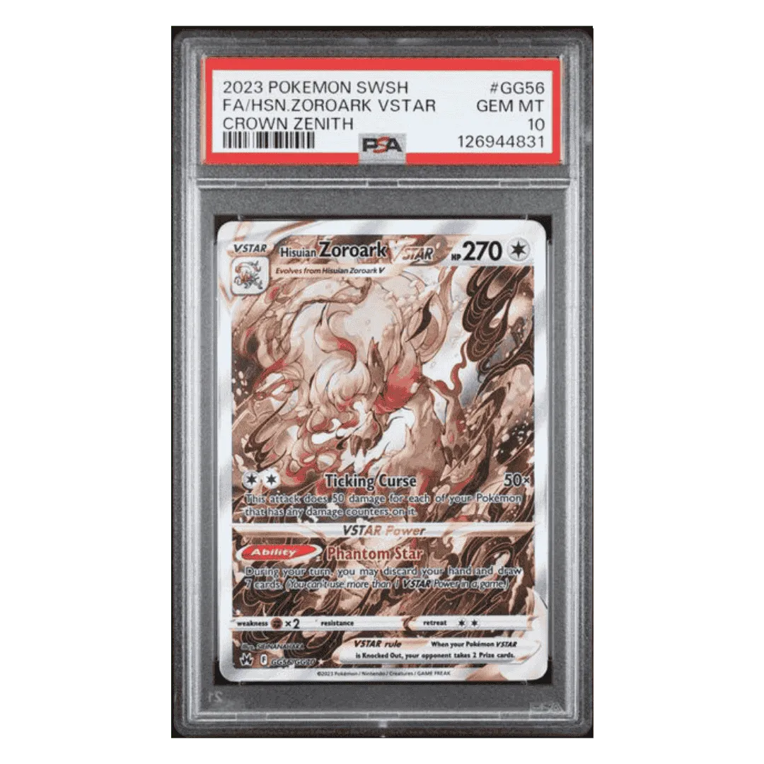 Hisuian Zoroark VSTAR PSA 10 2023 Pokemon Sword & Shield Crown Zenith Card #GG56