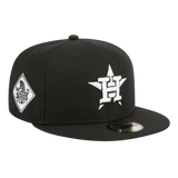 Houston Astros 2017 World Series Side Patch New Era Black/White 59FIFTY Fitted Hat