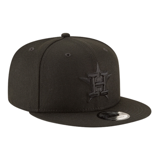 Houston Astros Black On Black 9FIFTY Snapback Hat