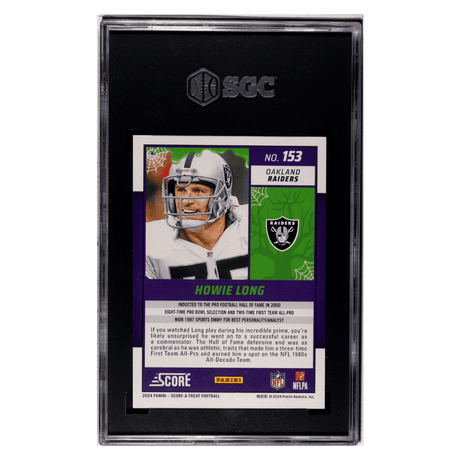 Howie Long SGC 10 2024 Panini Score A Treat Trick or Treat #d/99 Card #153