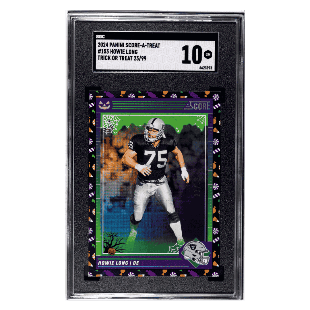 Howie Long SGC 10 2024 Panini Score A Treat Trick or Treat #d/99 Card #153