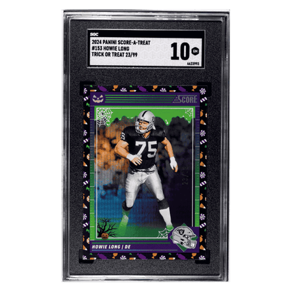 Howie Long SGC 10 2024 Panini Score A Treat Trick or Treat #d/99 Card #153