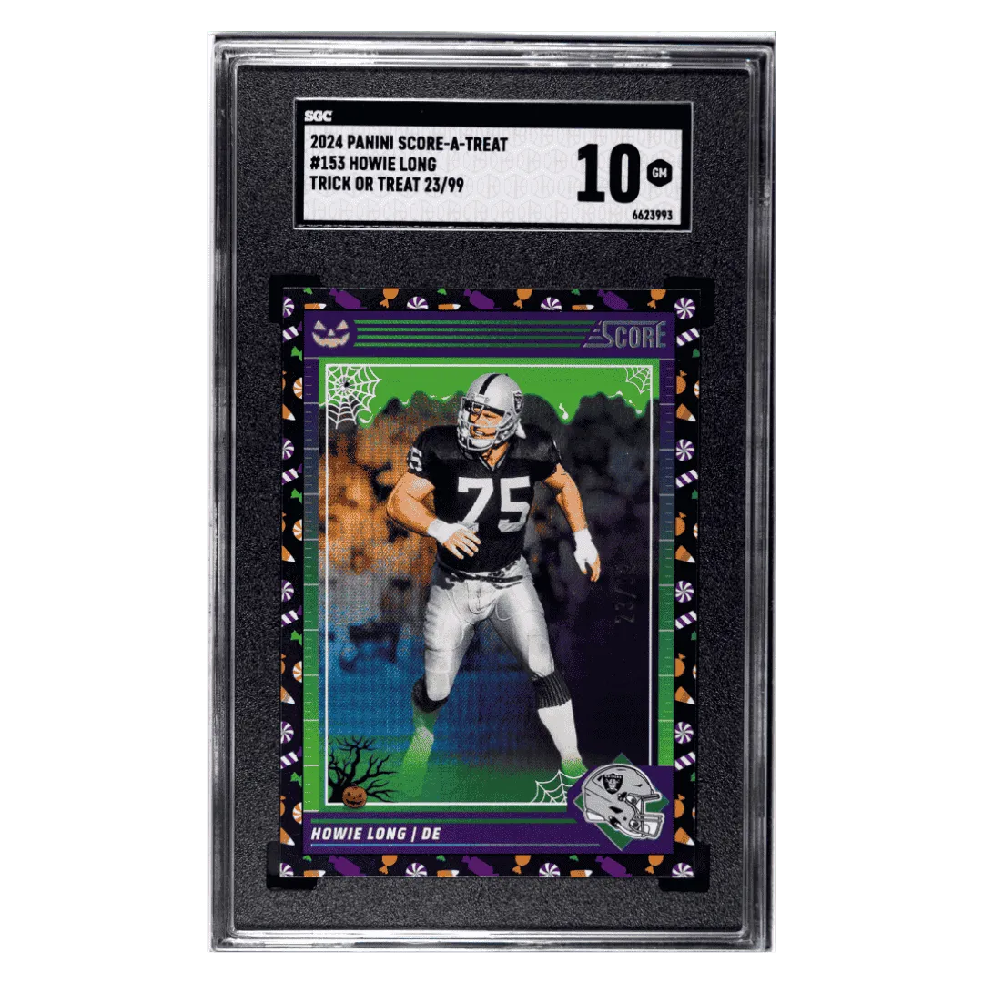 Howie Long SGC 10 2024 Panini Score A Treat Trick or Treat #d/99 Card #153