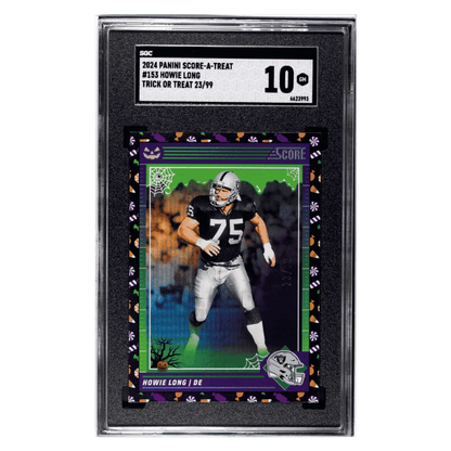 Howie Long SGC 10 2024 Panini Score A Treat Trick or Treat #d/99 Card #153