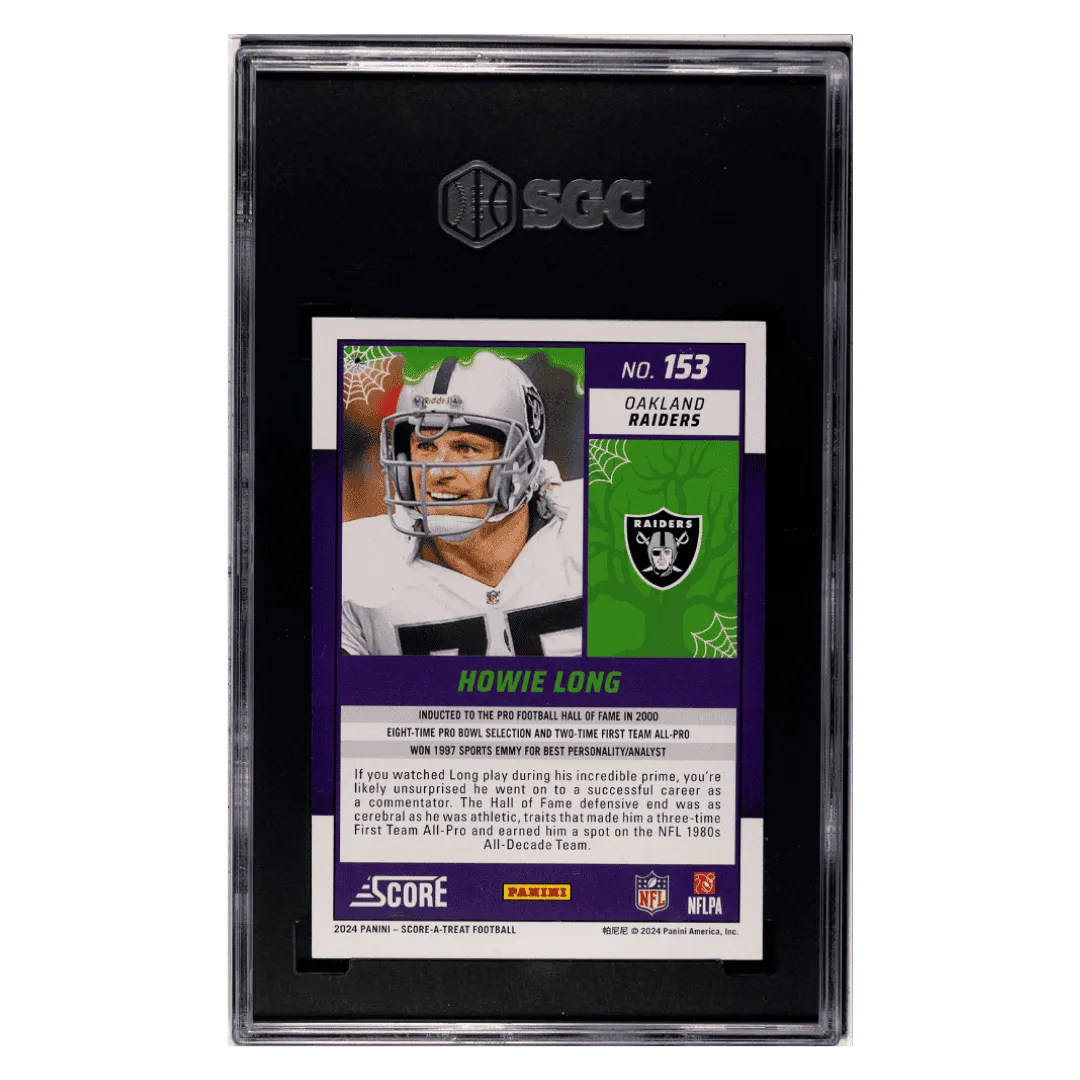 Howie Long SGC 10 2024 Panini Score A Treat Trick or Treat #d/99 Card #153