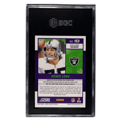 Howie Long SGC 10 2024 Panini Score A Treat Trick or Treat #d/99 Card #153