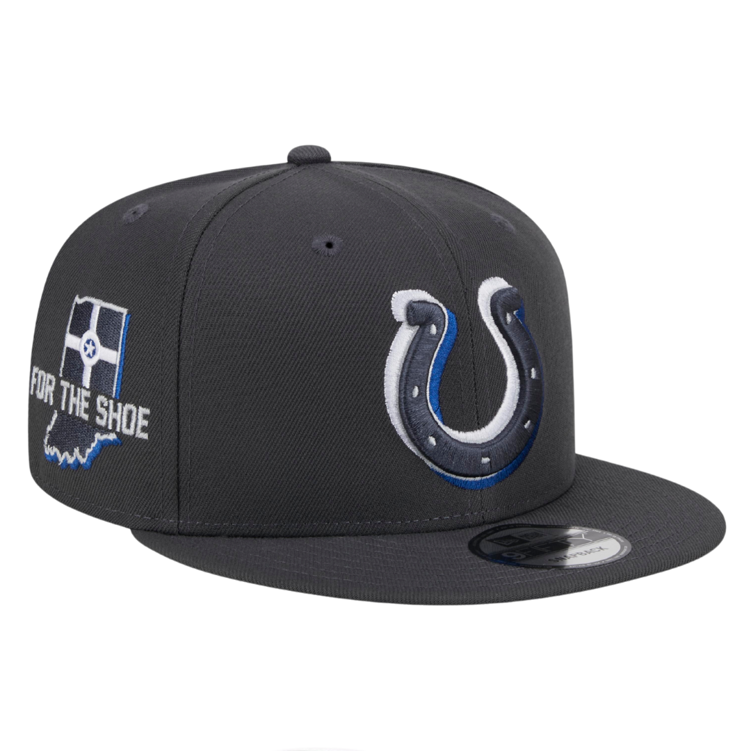 Indianapolis Colts 2024 NFL Draft New Era Grey 9FIFTY Adjustable Snapback Hat