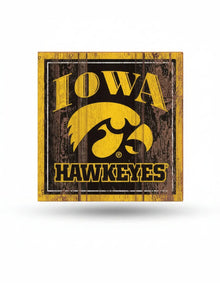Iowa Hawkeyes Wooden Magnet 3" x 3"