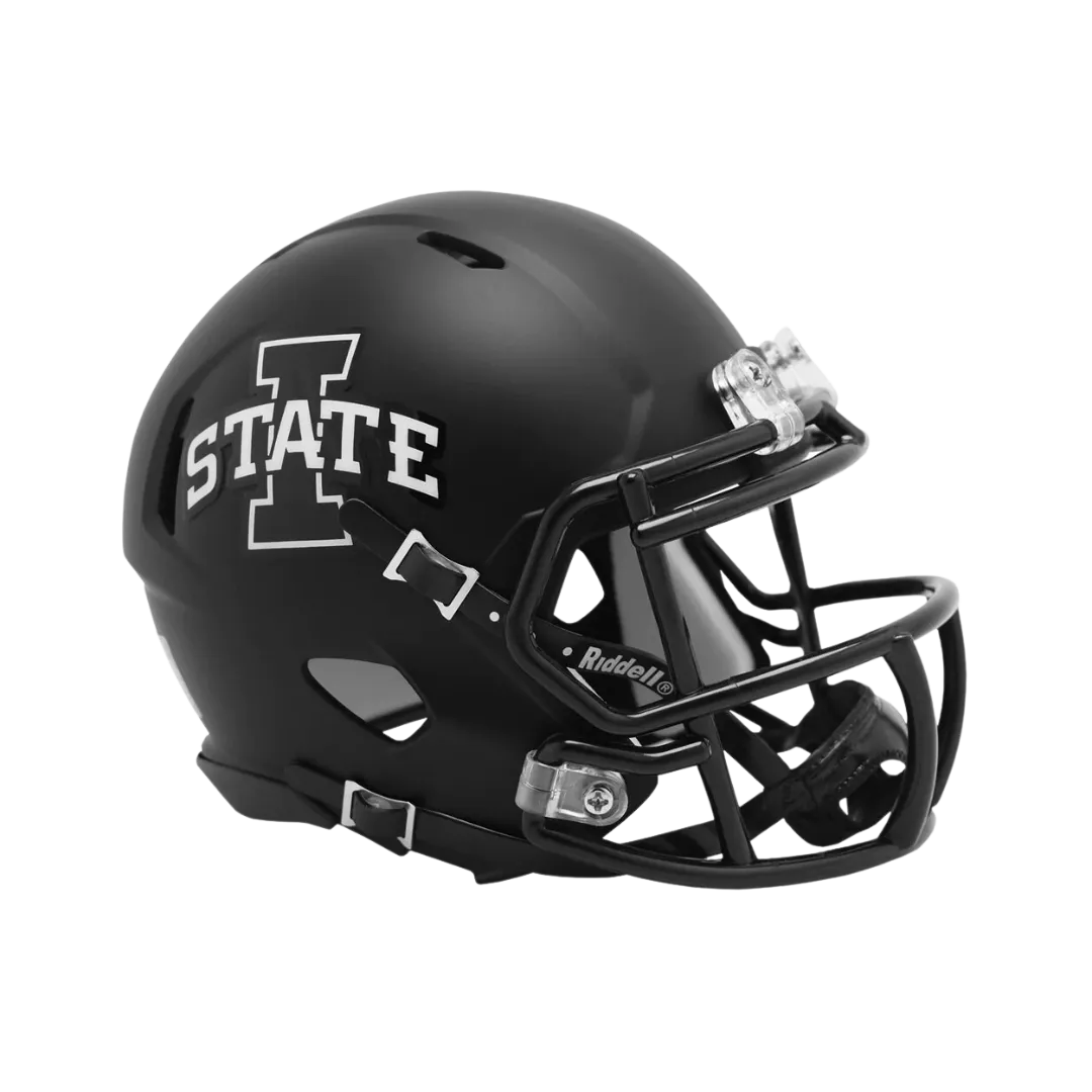 Iowa State Cyclones Satin Black Speed Riddell Mini Football Helmet