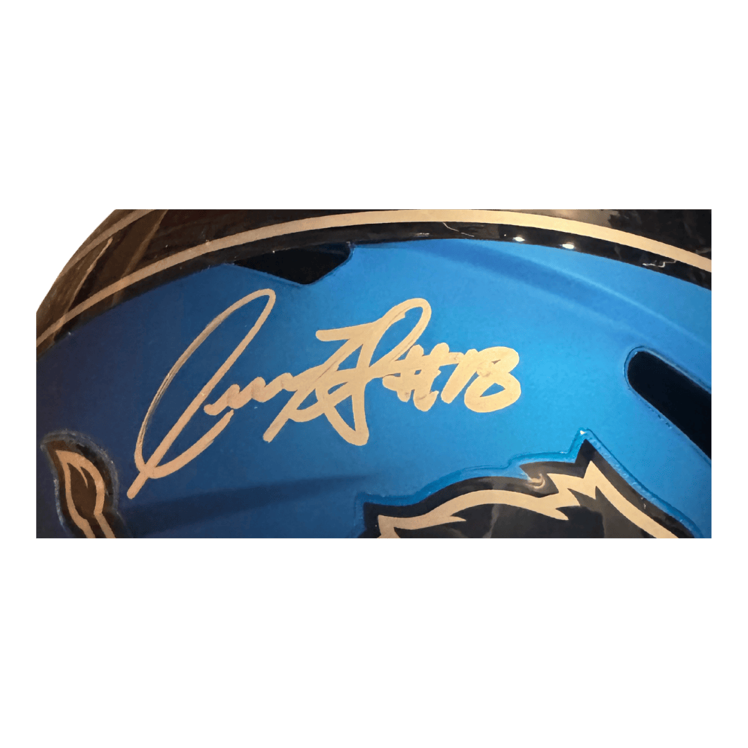 Isaac TeSlaa Detroit Lions Autographed Full Size 2024 Alternate Speed Replica Helmet - Beckett COA