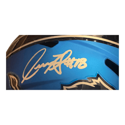 Isaac TeSlaa Detroit Lions Autographed Full Size 2024 Alternate Speed Replica Helmet - Beckett COA