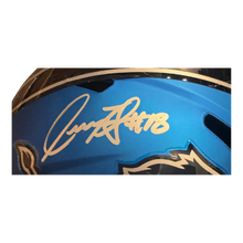 Isaac TeSlaa Detroit Lions Autographed Full Size 2024 Alternate Speed Replica Helmet - Beckett COA