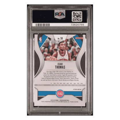 Isiah Thomas PSA 10 2019 Panini Prizm Choice Prizm - Tiger Stripe Card #30