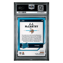 J.J. McCarthy PSA 9 2024 Panini Donruss Optic Preview Red Pandora Card #303