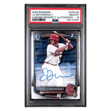 J.J. Wetherholt PSA 10 2025 Topps Bowman Chrome Prospect Autographed Card #CPAJW
