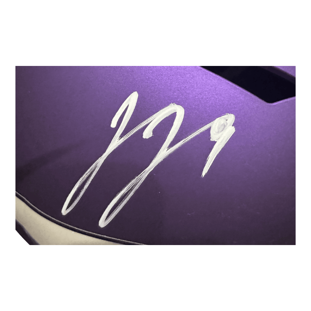 J.J. McCarthy Minnesota Vikings Autographed Full Size Speed Replica Helmet - Beckett COA