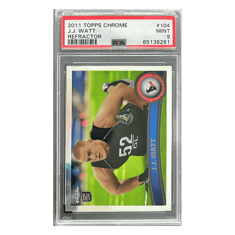 J.J. Watt PSA 9 2011 Topps Chrome Refractor Rookie RC Card #104