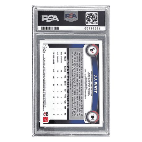 J.J. Watt PSA 9 2011 Topps Chrome Refractor Rookie RC Card #104