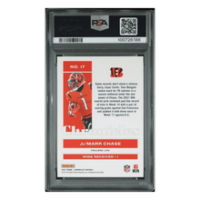 Ja'Marr Chase PSA 10 2021 Panini Chronicles Pink Rookie RC Card #17