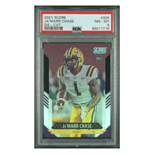 Ja'Marr Chase PSA 8 2021 Panini Score Die Cut Rookie RC #d/ 10 Card #325
