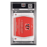 Ja'Marr Chase PSA 9 2021 Panini National Treasures Rookie Materials Signatures Rookie RC #d/99 Card #JC