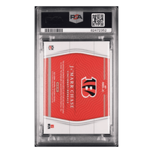 Ja'Marr Chase PSA 9 2021 Panini National Treasures Rookie Materials Signatures Rookie RC #d/99 Card #JC