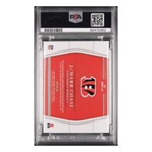 Ja'Marr Chase PSA 9 2021 Panini National Treasures Rookie Materials Signatures Rookie RC #d/99 Card #JC