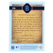 Jackie Robinson 2002 Upper Deck SP Legendary Cuts Game Used Patch Card #J-JRo