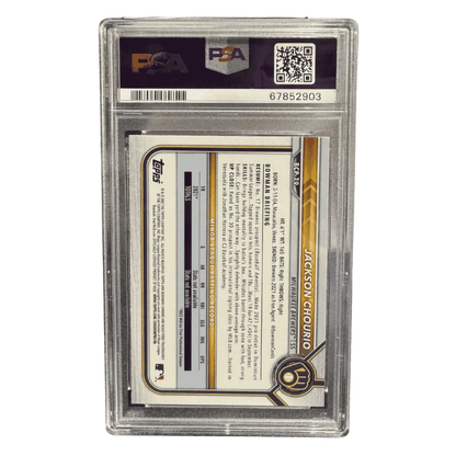 Jackson Chourio PSA 10 2022 Topps Bowman Chrome Prospects Card #BCP79