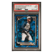 Jackson Chourio PSA 9 2024 Topps Bowman Chrome Sapphire Edition Image Variation Rookie RC Card #69