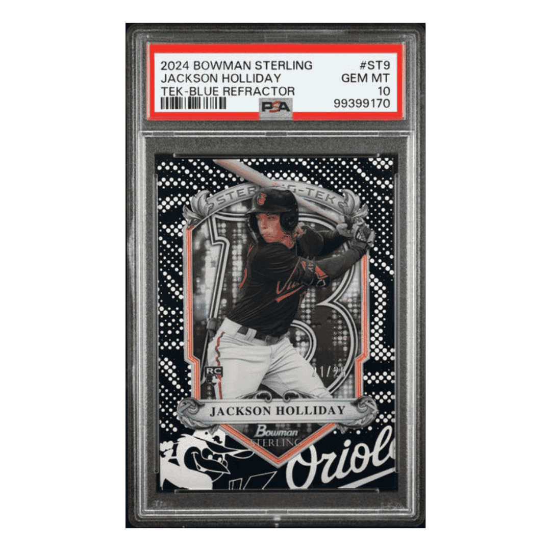Jackson Holliday PSA 10 2024 Bowman Sterling Tek-Blue Refractor #d/25 Card #ST9