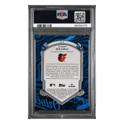 Jackson Holliday PSA 10 2024 Bowman Sterling Tek-Blue Refractor #d/25 Card #ST9