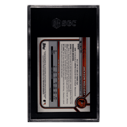 Jackson Holliday SGC 9.5 2022 Bowman Draft Chrome Refractor Card #BDC-168