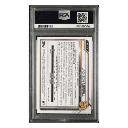 Jackson Merrill PSA 10 2021 Bowman Draft 1st Edition Card #BD119 (JM1)