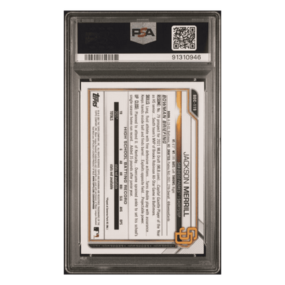 Jackson Merrill PSA 10 2021 Bowman Draft Chrome Card #BDC119