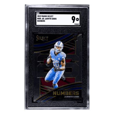 Jahmyr Gibbs SGC 9 2023 Panini Select Numbers Rated Rookie Card #NMB-JGI