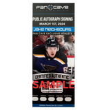 Jake Neighbours St Louis Blues Autographed Away Uniform 16x20 Photo with Inscription- Fan Cave COA