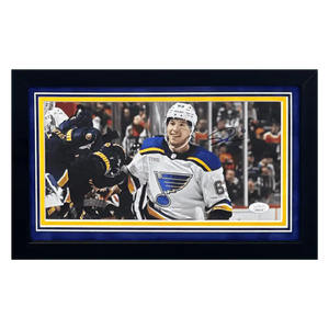 Jake Neighbours St Louis Blues Autographed Framed Mini Panoramic - Fan Cave COA