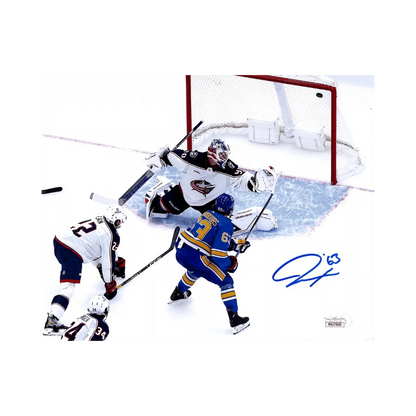 Jake Neighbours St Louis Blues Autographed Goal 8x10 Photo - JSA COA