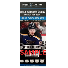 Jake Neighbours St Louis Blues Autographed Home Uniform 11x14 Photo - Fan Cave COA
