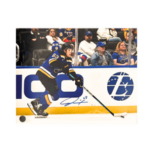 Jake Neighbours St Louis Blues Autographed Home Uniform 11x14 Photo - Fan Cave COA