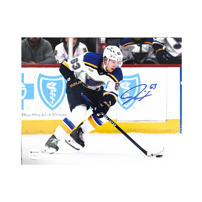 Jake Neighbours St Louis Blues Autographed Skating Photo - Fan Cave COA