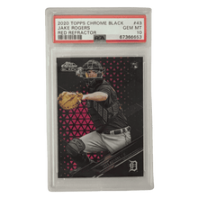Jake Rogers PSA 10 2020 Topps Chrome Black Red Refractor Card #43