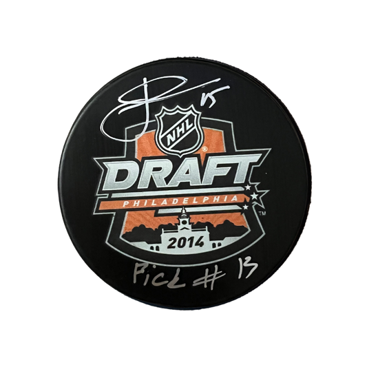 Jakub Vrana St Louis Blues Autographed 2014 NHL Draft Puck with Inscription- Fan Cave COA JV2