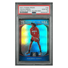 Jalen Green PSA 10 2021 Panini Prizm Update Optic 75 Years Of The NBA Card #46