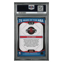 Jalen Green PSA 10 2021 Panini Prizm Update Optic 75 Years Of The NBA Card #46