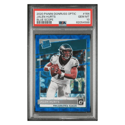Jalen Hurts PSA 10 2020 Panini Donruss Optic Blue Scope Rated Rookie Card #164