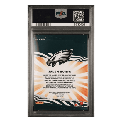 Jalen Hurts PSA 10 2021 Panini Donruss Optic My House! Card #MH14