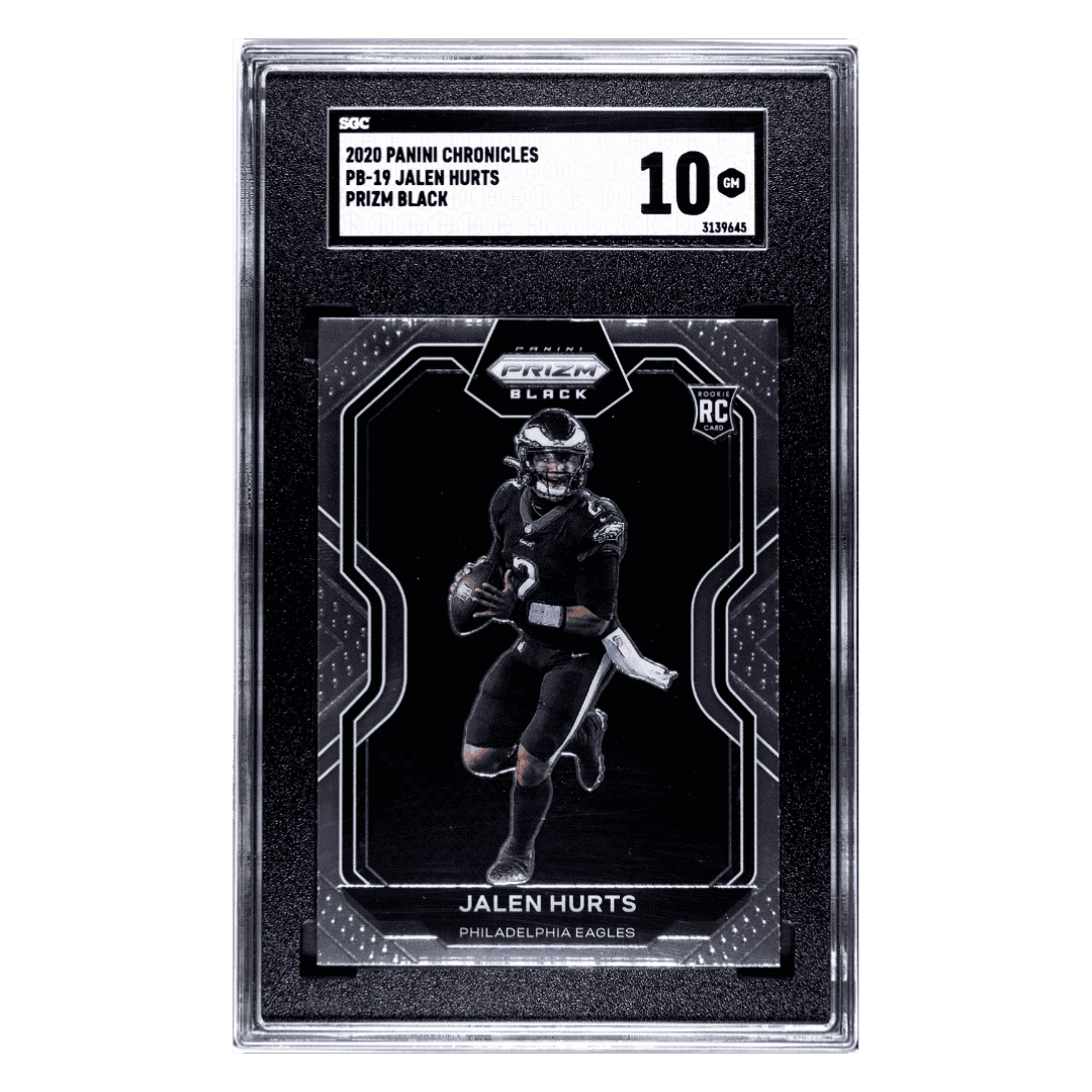 Jalen Hurts SGC 10 2020 Panini Chronicles Prizm Black Red Rookie RC Card #PB-19