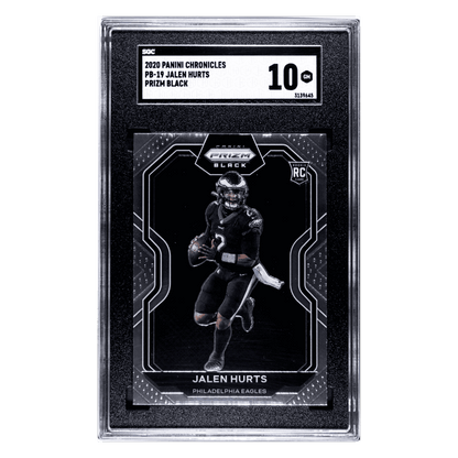 Jalen Hurts SGC 10 2020 Panini Chronicles Prizm Black Red Rookie RC Card #PB-19